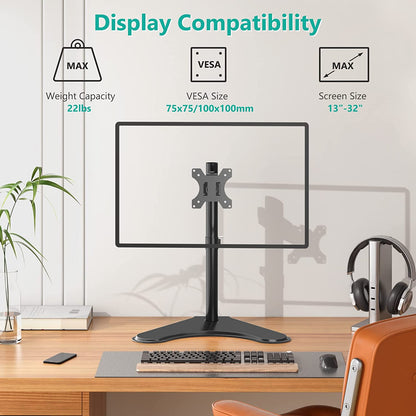 Freestanding Vesa Monitor Stand for 13-32 Inch Screens, up to 22 Lbs
